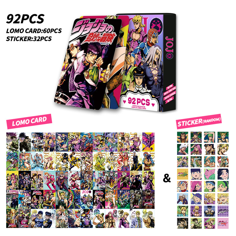 92PCS Photo Cards JOJO Double- - Jojo Anime Merchandise recension och pris