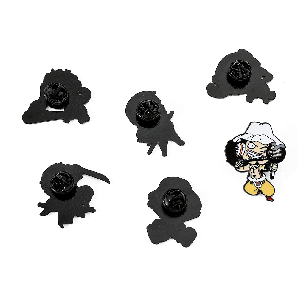 6 Pcs ONE PIECE Cartoon Brooch - Enamel Pin Set recension och pris