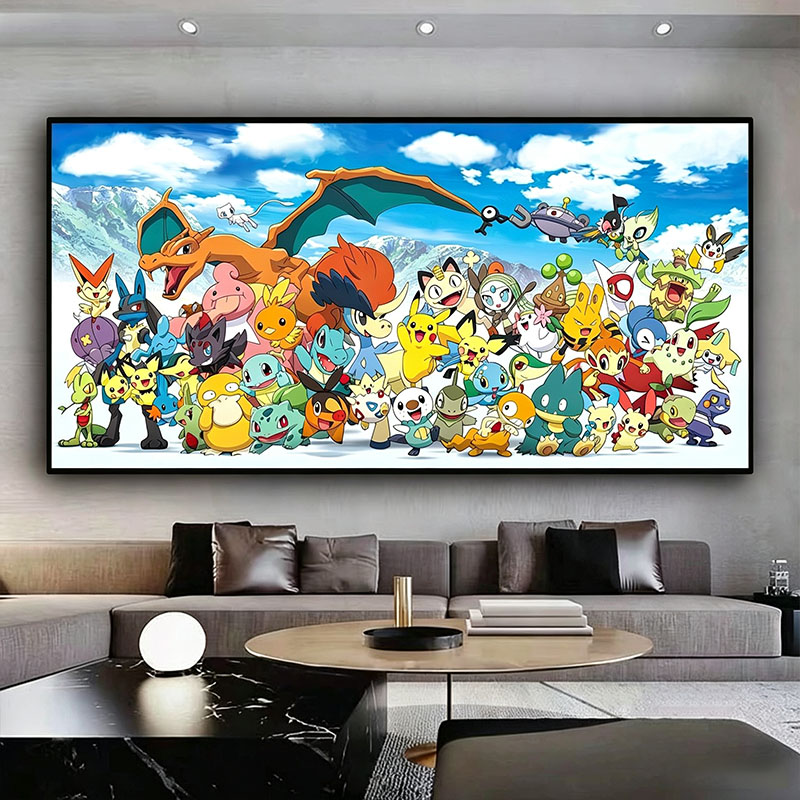 Pokémon Canvas Decorative Pain - Anime Poster Print recension och pris