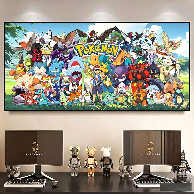 Pokémon Canvas Decorative Pain - Anime Poster Print recension och pris