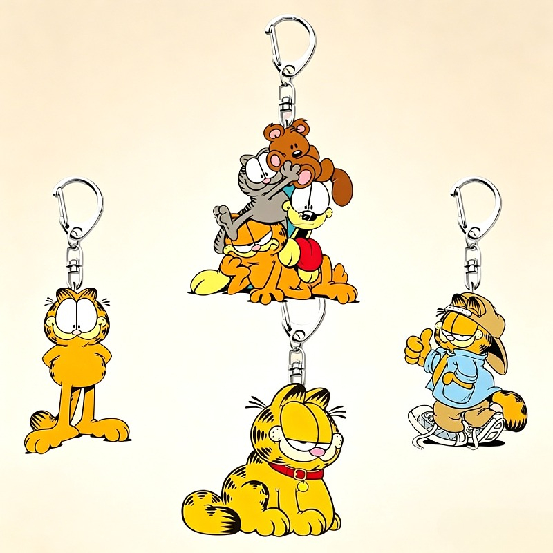 Garfield cartoon cute student  - Anime Merchandise Keychains recension och pris