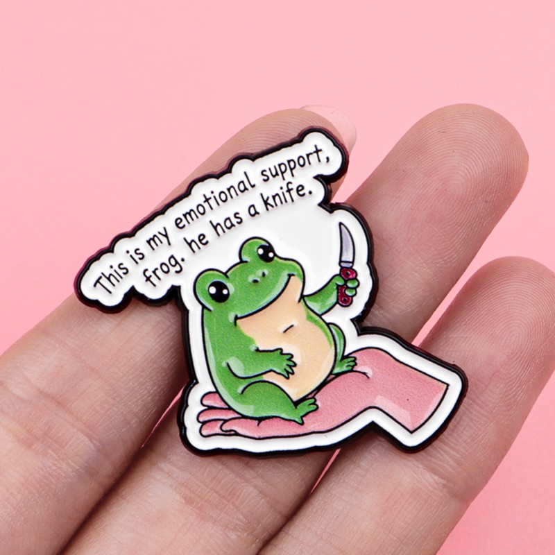 Quote Enamel Pin Cute Frog Cat - Enamel Pin Set recension och pris