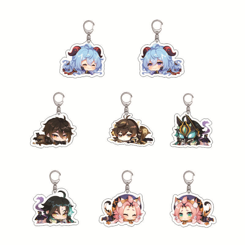 Genshin Impact Acrylic Keychai - Anime Merchandise Keychains recension och pris