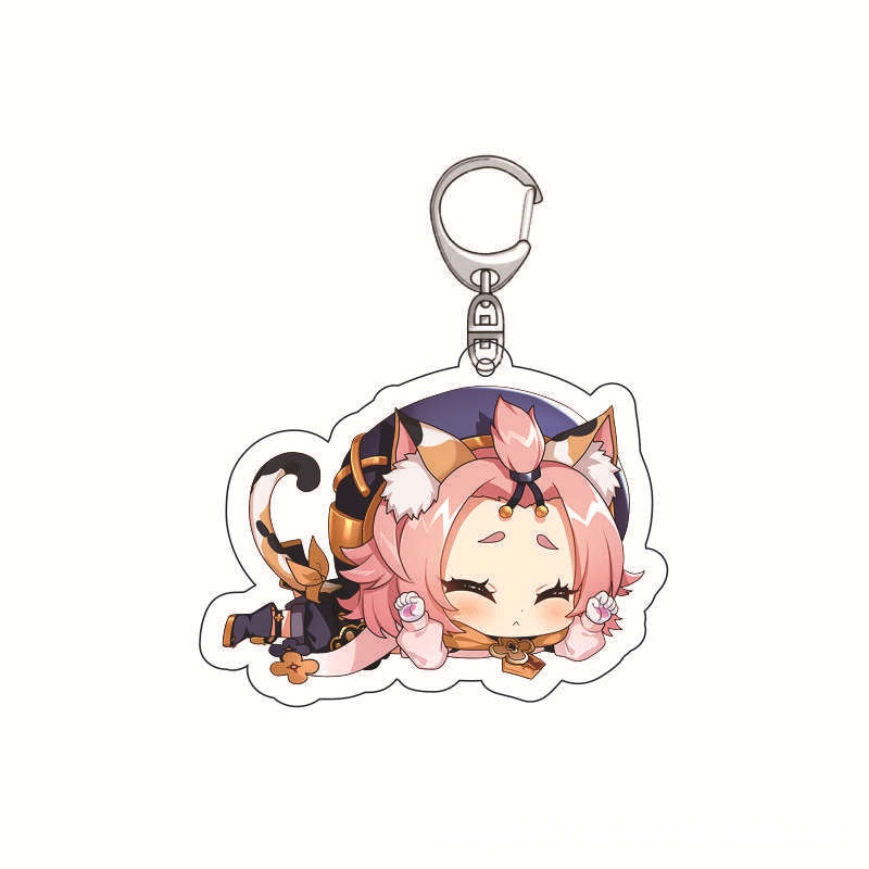 Genshin Impact Acrylic Keychai - Anime Merchandise Keychains recension och pris
